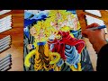 Drawing GOKU & BROLY SSj4 GOLD | Commission #153