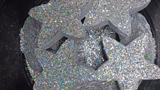 Silver Glitter Overload Gray Reforms | 4k Appreciation | Gym Chalk ASMR | Oddly Satisfying