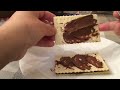 sky flakes cracker with nutella spread