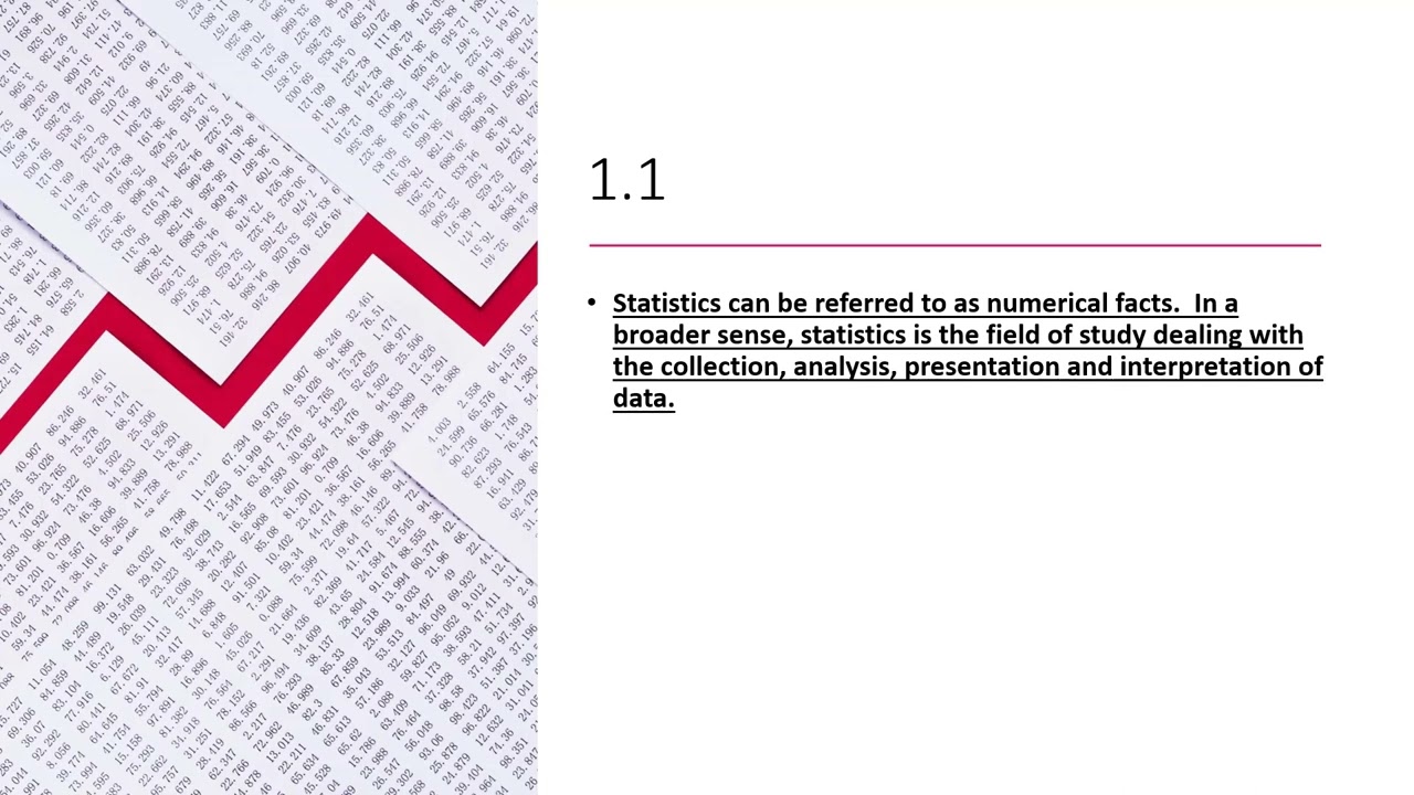 The Differences B/W Statistics As Numerical Facts And Statistics As A ...