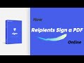 How recipients sign a PDF online | SignX