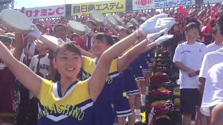 【2019夏甲子園】習志野高校一回戦応援♫美爆音！チアリーダー！野球部の応援！レッツゴー習志野が甲子園を包み込む！