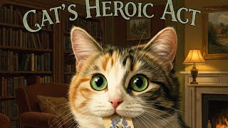 The Book Cat's Heroic Act #cat #catshorts #voiceeffects