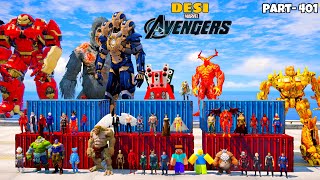 DESI Avengers Play Hide and Seek Game with Kratos For Becoming God in GTA 5 | GTA V #401