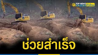 เปิดนาที ช้างป่า2แม่ลูกขึ้นจากหลุมยุบอย่างปลอดภัย หลังจนท.รุดช่วยเหลือ |ข่าวทั่วไทย |ภาคตะวันตก