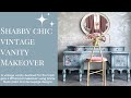 Dumpster to Chic: Vintage Vanity Transformation using paper and paint