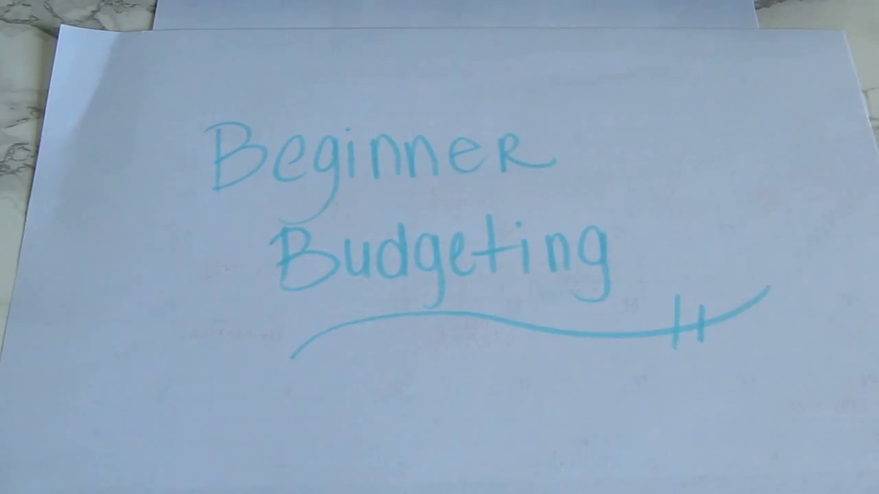 Beginner Budgeting Youtube