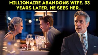 Millionaire Abandons Wife. 33 Years Later, He Sees Her at the Restaurant With a Young Man Who Looks…