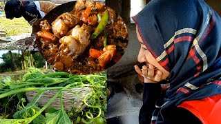 From River to Plate: Kuakata-Style Crab fry |Harvesting gourd vines and Lal shak| River Fresh fish