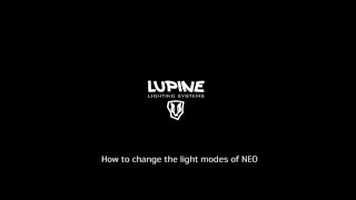 Lupine Lights - How to adjust the light modes of Neo [English]