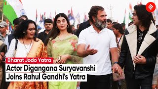 Bharat Jodo Yatra: Actor Digangana Suryavanshi Joins Rahul Gandhi-led Padyatra From Bundi, Rajasthan