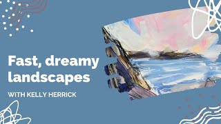 how to paint dreamy landscapes in acrylics in under 20 minutes