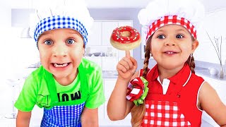 Diana and Roma - funny stories for kids about Food | English fairy tales