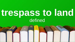 Trespass to Land | Explained Simply (Torts)