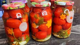 ПРОСТО ЗАЛИВАЮ КИПЯТКОМ. Закрываю по 50 банок! Невероятно вкусный рецепт с ПОМИДОРАМИ на зиму