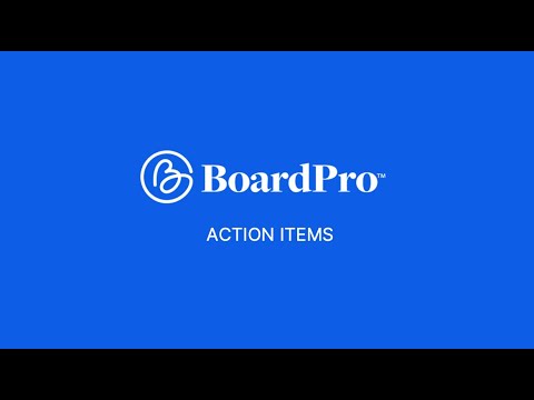 Boardpro Action Items Youtube