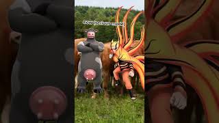 Cow vs anime | who is stronger (video wtf) #shorts