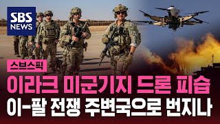 이라크 미군기지 드론 피습…주변국 확전 긴장 고조 / SBS / 스브스픽