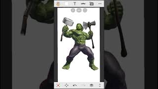 Hulk + Thor fusion art ।। #shorts #youtubeshorts