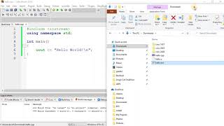 C++ Hello World using Code::Blocks on Windows