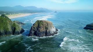 Epic Ambience: A Breathtaking 4K Aerial Journey Along the Northwest Coastline.