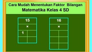 Cara Mudah Menentukan Faktor Bilangan - Matematika Kelas 4 SD