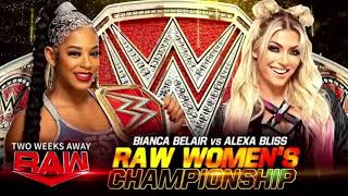 WWE RAW January 2, 2023 Bianca Belair vs Alexa Bliss Official Match Card V1