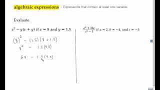 Algebra 2 Section 1 1 Expressions and Formulas