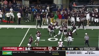 Texas A\u0026M CRAZY 99 Yard Fumble Return TD vs Arkansas | 2022 College Football