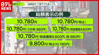 「総額表示」どう表記する？ 値下げも値上げも対応様々（2021年4月1日放送「news zero」より）