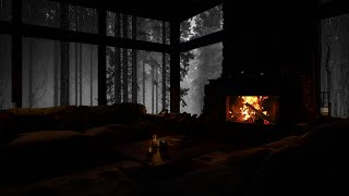 Listen, Relax And Fall Asleep Instantly With The Rainy Ambiance And Cozy Fireplace.