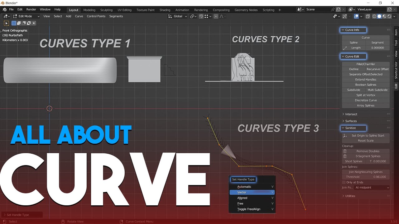 How To Use Curves In Blender - Tutorial - YouTube