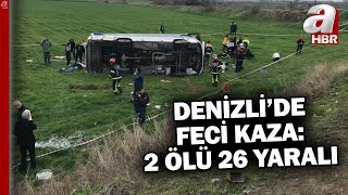 Şampiyonaya giden midibüs devrildi: 2 ölü, 26 yaralı! | A Haber