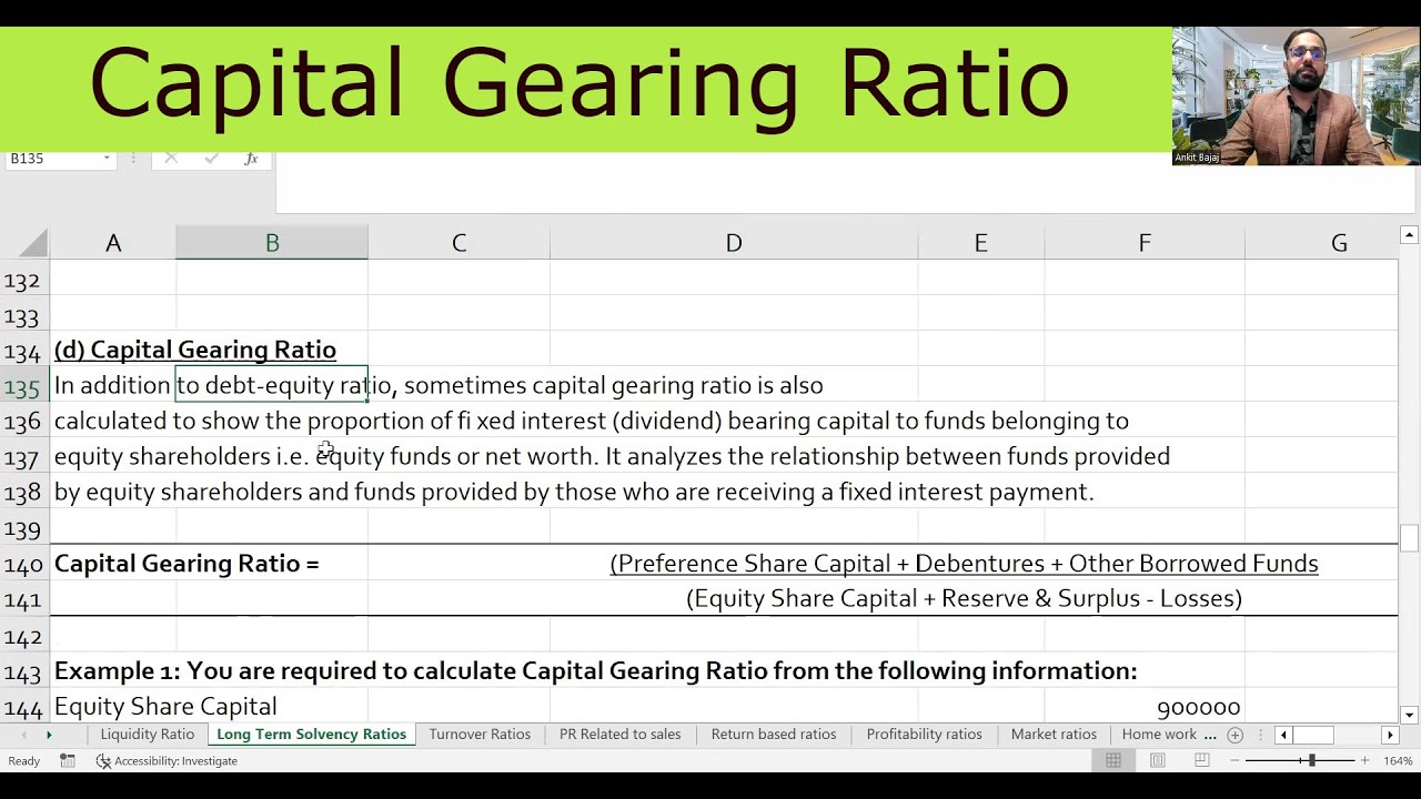 6. Capital Gearing Ratio - Financial Ratios - YouTube