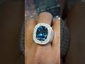 Natural blue topaz super ganteng |ring perak micro setting custom