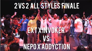 2VS2 ALL STYLES FINALE| EXT & INVOKER VS ADDYCTION & NEPO