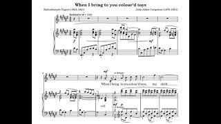 When I bring to you colour'd toys - Carpenter (Piano Accompaniment)