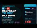 Bulk Export DeepSeek Chats to PDF – Screenshot & Text Mode | Free Chrome Extension