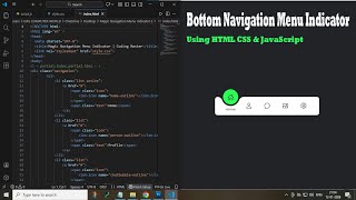 Magic Bottom Navigation Menu Indicator Using HTML CSS & JavaScript