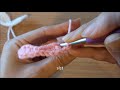 crochet ribbon かぎ針編み うさ耳リボン ヘアアクセ 코바늘 토끼리본 머리끈 만들기