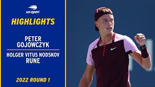 Peter Gojowczyk vs. Holger Vitus Nodskov Rune Highlights | 2022 US Open Round 1