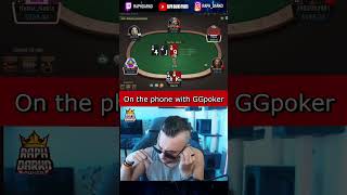 On the phone with GGpoker