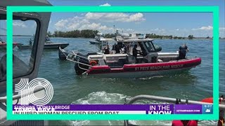 Injured woman rescued from boat near Sunshine Skyway Bridge