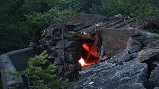3 Day Bushcraft Adventure  - Building Shelter On Old Bunker Ruins
