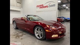 2007 Corvette SOLDSOLDSOLDConv Montery Red Met Tintcoat on Cashmere interior 6spd with just 22k kms!