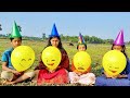 outdoor fun with Flower Balloon and learn colors for kids by I kids episode -127.