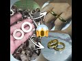 making a wedding ring from a brass washer. plated to yellow gold...Rhob's handmade