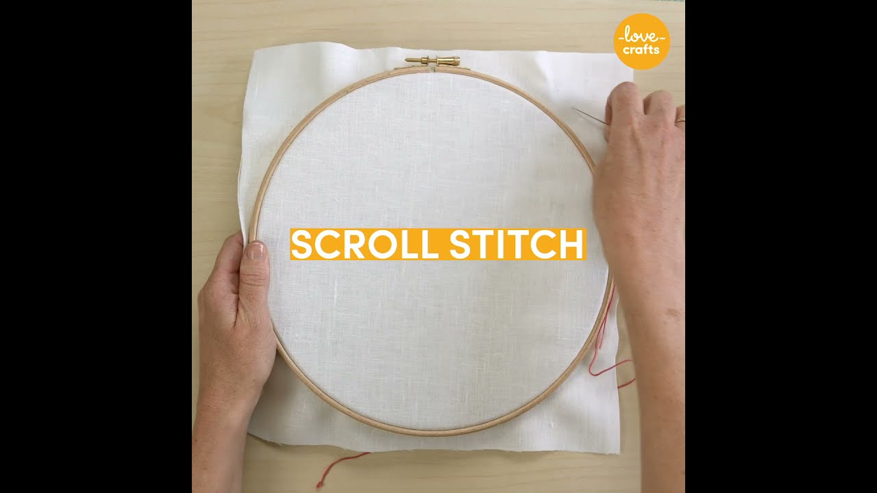 Scroll Stitch | Embroidery Stitches - YouTube