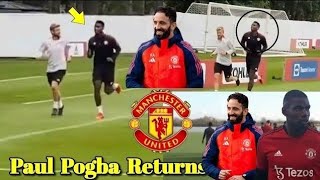 PAUL POGBA SPOTTED TRAINING AT CARRINGTON – MANCHESTER UNITED FANS SHOCKED BY POTENTIAL COMEBACK