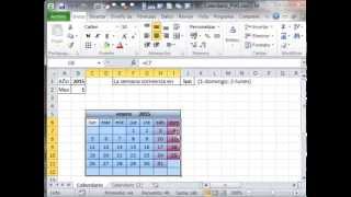 Como hacer un Calendario en Excel